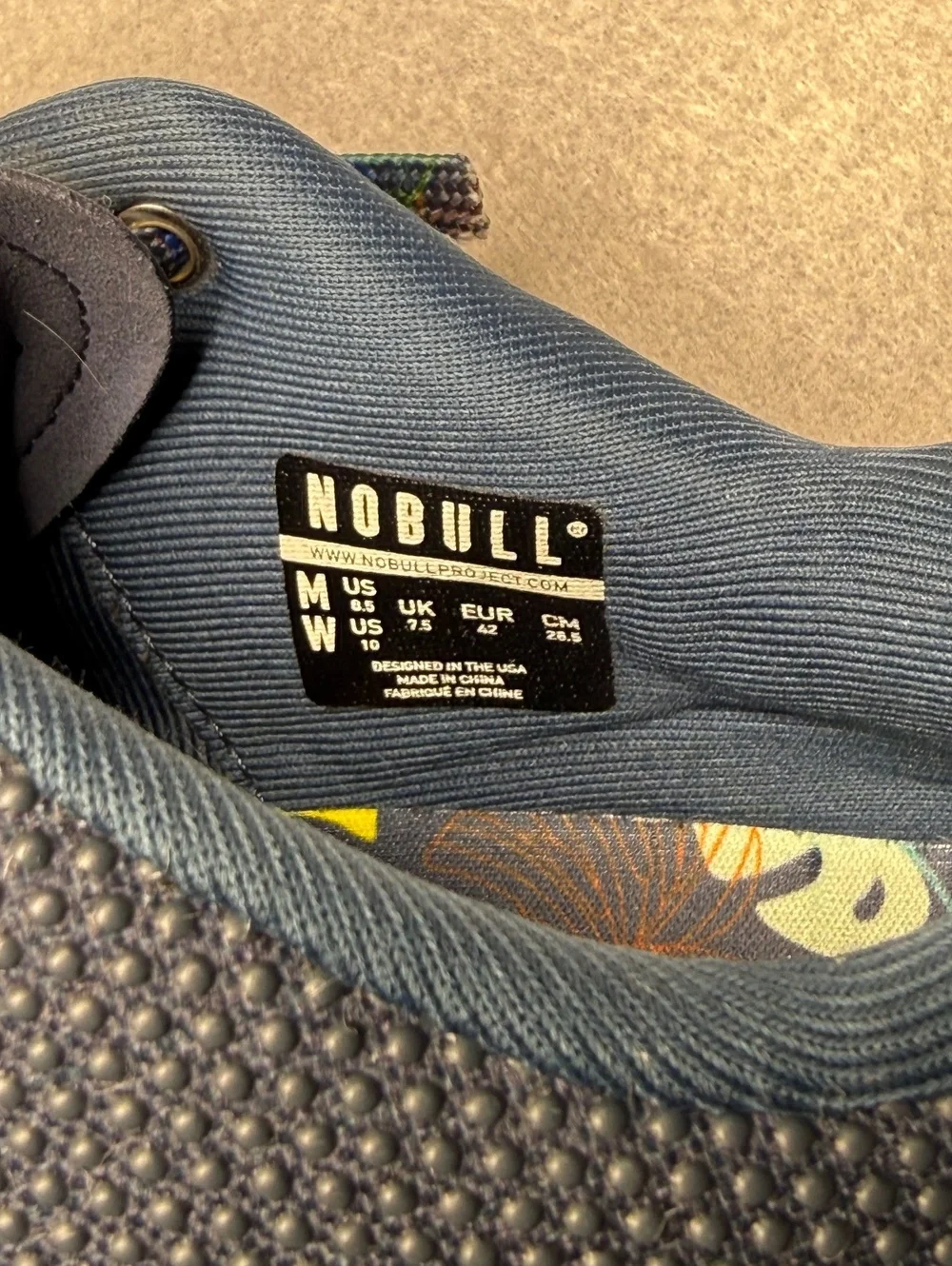 NOBULL Women's 8.5 Black Floral SuperFabric Trainer